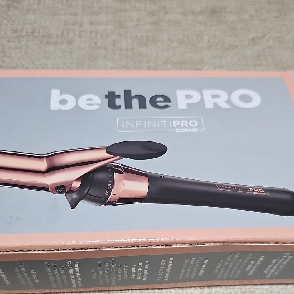 NEW Rose Gold Titanium 1-Inch Curling Iron CONAIR - Picture 7 of 13